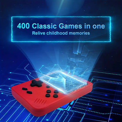 Retro Handheld Video Game Console with 400 Built-In Games - Perfect 2.4 Inch LCD Screen for On-the-Go Fun - Ideal Christmas Gift for All Ages!