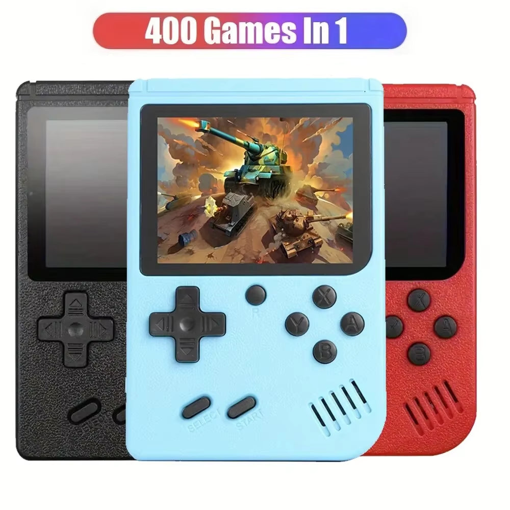 Retro Handheld Video Game Console with 400 Built-In Games - Perfect 2.4 Inch LCD Screen for On-the-Go Fun - Ideal Christmas Gift for All Ages!